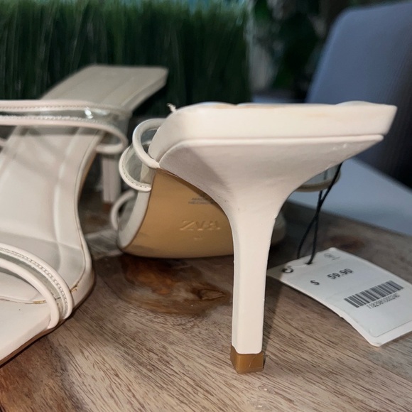 Zara beige heeled sandals - Picture 4 of 7